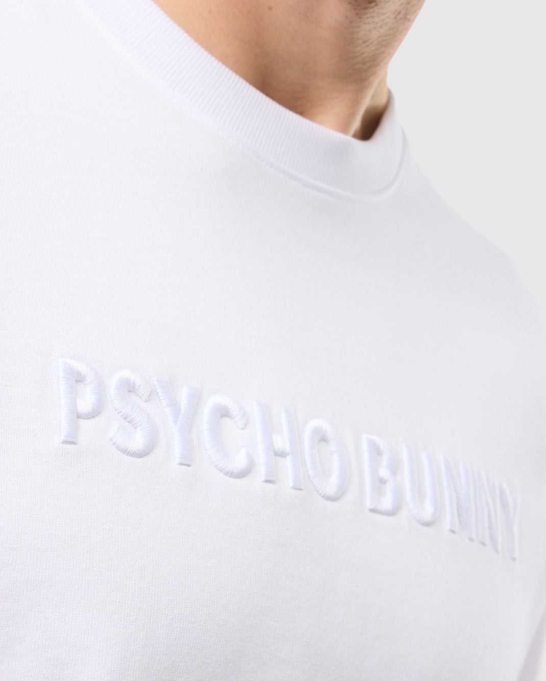 Tees Psycho Bunny Windcrest Heavy Weight Tee Blanche Homme | ZAM-85156367